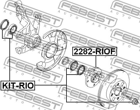 Febest KIT-RIO - Колесен лагер vvparts.bg