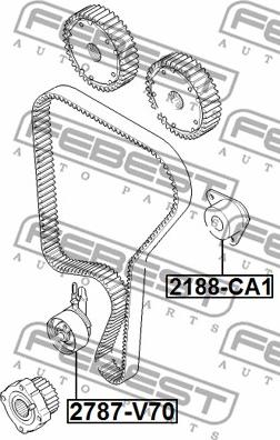 Febest 2790-V70 - Ремъчен обтегач, ангренаж vvparts.bg