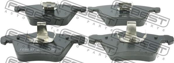 Febest 2701-XC90F - Комплект спирачно феродо, дискови спирачки vvparts.bg