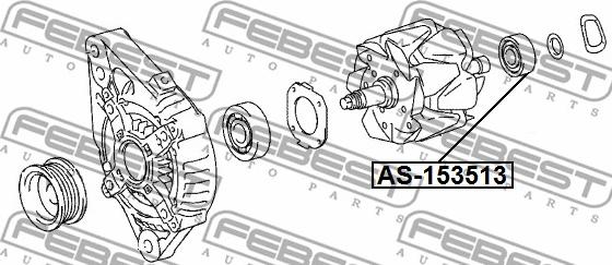 Febest AS-153513 - Лагер vvparts.bg