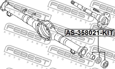 Febest AS-358021-KIT - Лагер, задвижващ вал vvparts.bg