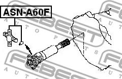 Febest ASN-A60F - Шарнирно съединение, карданен вал vvparts.bg