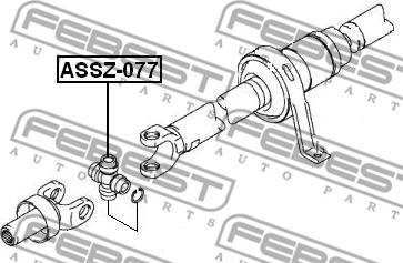 Febest ASSZ-077 - Шарнирно съединение, карданен вал vvparts.bg