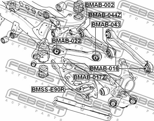 Febest BMAB-044Z - Тампон, носач vvparts.bg