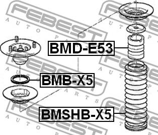 Febest BMD-E53 - Ударен тампон, окачване (ресьори) vvparts.bg