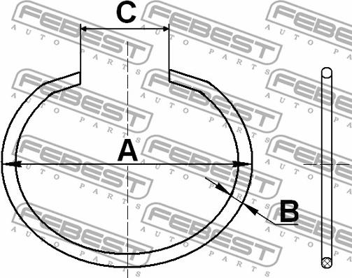 Febest CC-5-33X2 - Монтажен комплект, маншон на задвижващия вал vvparts.bg