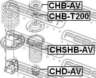 Febest CHB-AV - Тампон на макферсън vvparts.bg