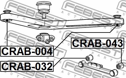 Febest CRAB-004 - Тампон, носач vvparts.bg