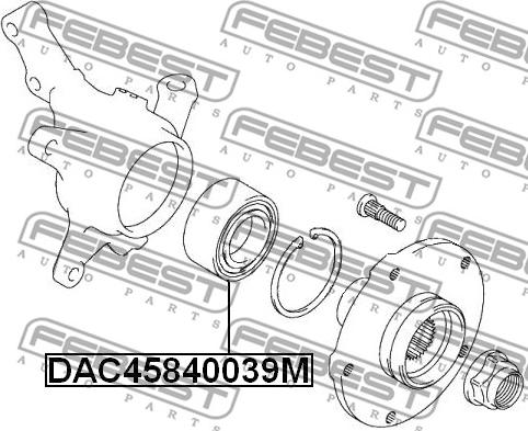 Febest DAC45840039M - Колесен лагер vvparts.bg