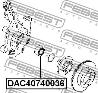 Febest DAC40740036 - Колесен лагер vvparts.bg