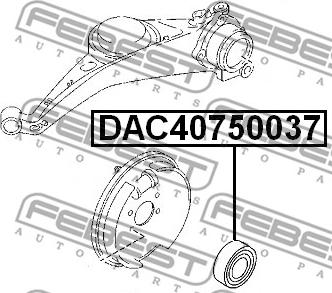 Febest DAC40750037 - Колесен лагер vvparts.bg