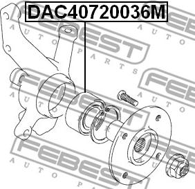 Febest DAC40720036M - Колесен лагер vvparts.bg