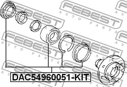 Febest DAC54960051-KIT - Комплект колесен лагер vvparts.bg