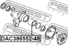 Febest DAC386552-48 - Колесен лагер vvparts.bg