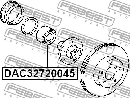 Febest DAC32720045 - Колесен лагер vvparts.bg