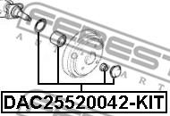 Febest DAC25520042-KIT - Комплект колесен лагер vvparts.bg