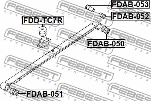 Febest FDAB-050 - Тампон, носач vvparts.bg