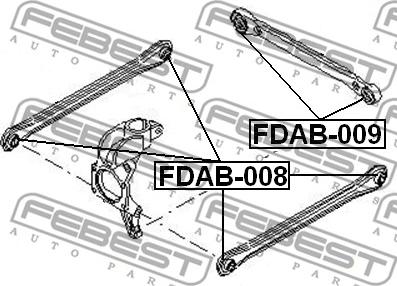 Febest FDAB-008 - Тампон, носач vvparts.bg