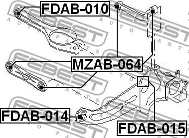 Febest FDAB-014 - Тампон, носач vvparts.bg