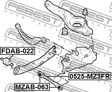 Febest FDAB-022 - Тампон, носач vvparts.bg