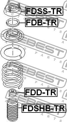 Febest FDB-TR - Лагерна макферсъна vvparts.bg