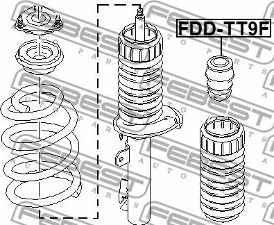 Febest FDD-TT9F - Ударен тампон, окачване (ресьори) vvparts.bg