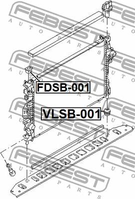 Febest FDSB-001 - Окачване, радиатор vvparts.bg