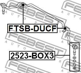 Febest FTSB-DUCF - Ремонтен комплект, тампон на стабилизатор vvparts.bg