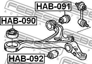 Febest HAB-091 - Тампон, носач vvparts.bg