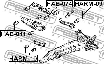 Febest HAB-074 - Тампон, носач vvparts.bg