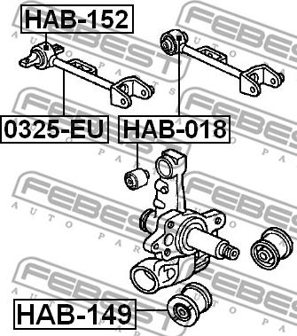 Febest HAB-149 - Тампон, носач vvparts.bg