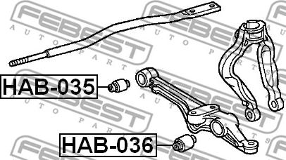 Febest HAB-036 - Тампон, носач vvparts.bg