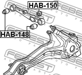 Febest HAB-150 - Тампон, носач vvparts.bg