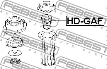 Febest HD-GAF - Ударен тампон, окачване (ресьори) vvparts.bg