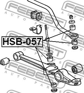 Febest HSB-057 - Окачване, опора на оста vvparts.bg