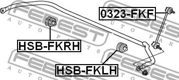 Febest HSB-FKLH - Лагерна втулка, стабилизатор vvparts.bg