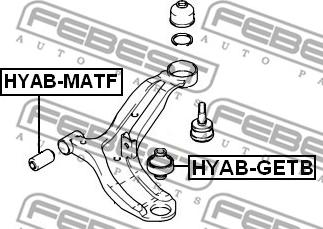 Febest HYAB-GETB - Тампон, носач vvparts.bg