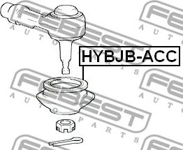 Febest HYBJB-ACC - Ремонтен комплект, глава (накрайник)на напр.корм. щанга vvparts.bg
