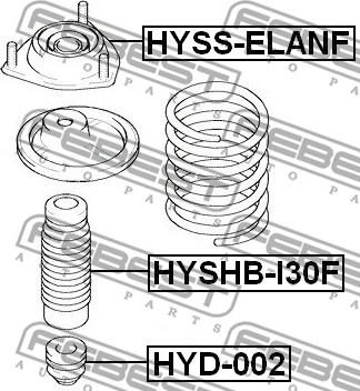 Febest HYD-002 - Ударен тампон, окачване (ресьори) vvparts.bg