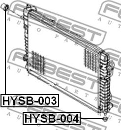 Febest HYSB-003 - Окачване, радиатор vvparts.bg