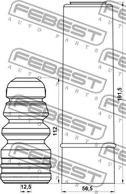 Febest HYSHB-MCR-KIT - Прахозащитен комплект, амортисьор vvparts.bg