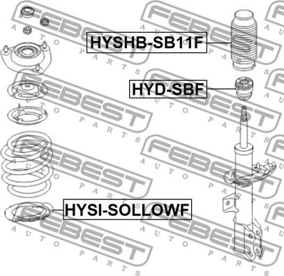 Febest HYSHB-SB11F - Предпазна капачка / маншон, амортисьор vvparts.bg