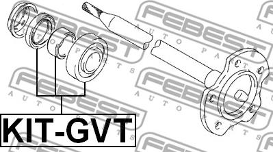 Febest KIT-GVT - Лагер, задвижващ вал vvparts.bg