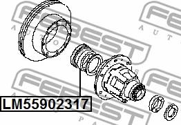 Febest LM-55902317 - Лагер, задвижващ вал vvparts.bg