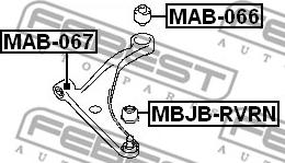 Febest MAB-066 - Тампон, носач vvparts.bg