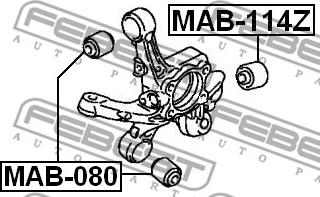 Febest MAB-114Z - Тампон, носач vvparts.bg