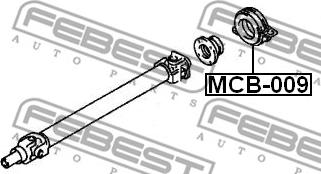 Febest MCB-009 - Опора карданен вал vvparts.bg