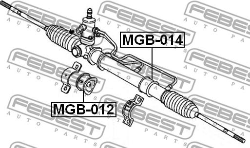 Febest MGB-014 - Окачване, кормилна кутия vvparts.bg