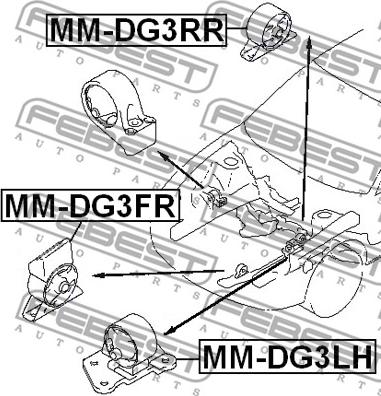 Febest MM-DG3RR - Окачване, двигател vvparts.bg