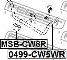 Febest MSB-CW8R - Лагерна втулка, стабилизатор vvparts.bg